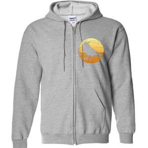 Crow Spooky Bird Halloween Gift Raven Full Zip Hoodie