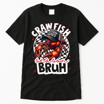 Crawfish Season Bruh Crawfish Hat Boy Funny Seafood Festival Tall T-Shirt