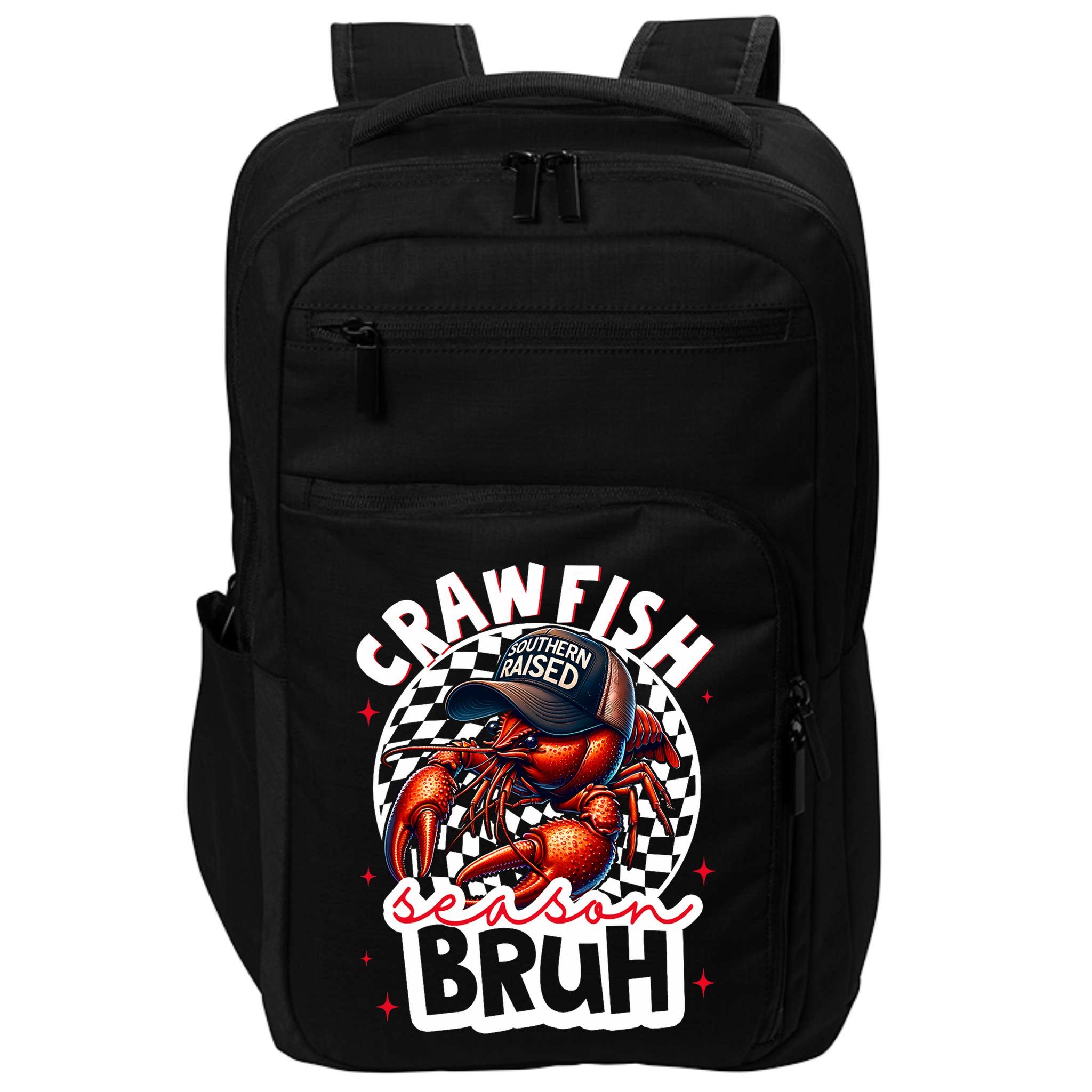 Crawfish Season Bruh Crawfish Hat Boy Funny Seafood Festival Impact Tech Backpack