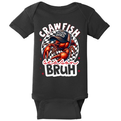 Crawfish Season Bruh Crawfish Hat Boy Funny Seafood Festival Baby Bodysuit