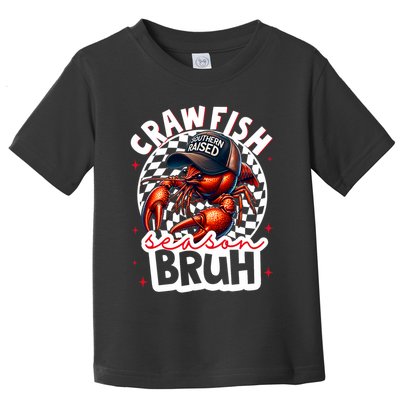 Crawfish Season Bruh Crawfish Hat Boy Funny Seafood Festival Toddler T-Shirt