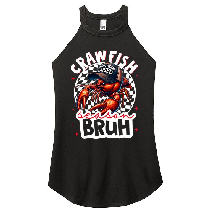 Crawfish Season Bruh Crawfish Hat Boy Funny Seafood Festival Women's Perfect Tri Rocker Tank