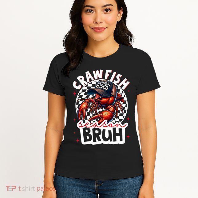 Crawfish Season Bruh Crawfish Hat Boy Funny Seafood Festival Womens T-Shirt