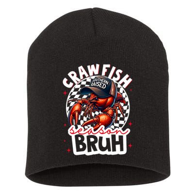 Crawfish Season Bruh Crawfish Hat Boy Funny Seafood Festival Short Acrylic Beanie