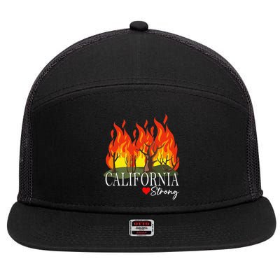 California Strong California Fire Gift 7 Panel Mesh Trucker Snapback Hat