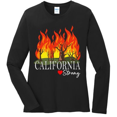 California Strong California Fire Gift Ladies Long Sleeve Shirt