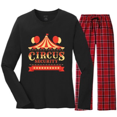 Circus Security Circus Birthday Party Circus Costume Women's Long Sleeve Flannel Pajama Set 