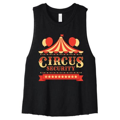 Circus Security Circus Birthday Party Circus Costume Women's Racerback Cropped Tank