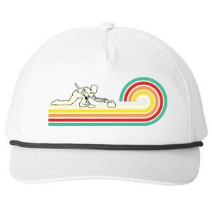 Curler Sliding Curling Stone Retro Curling Snapback Five-Panel Rope Hat