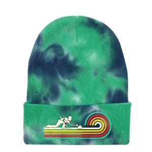 Curler Sliding Curling Stone Retro Curling Tie Dye 12in Knit Beanie