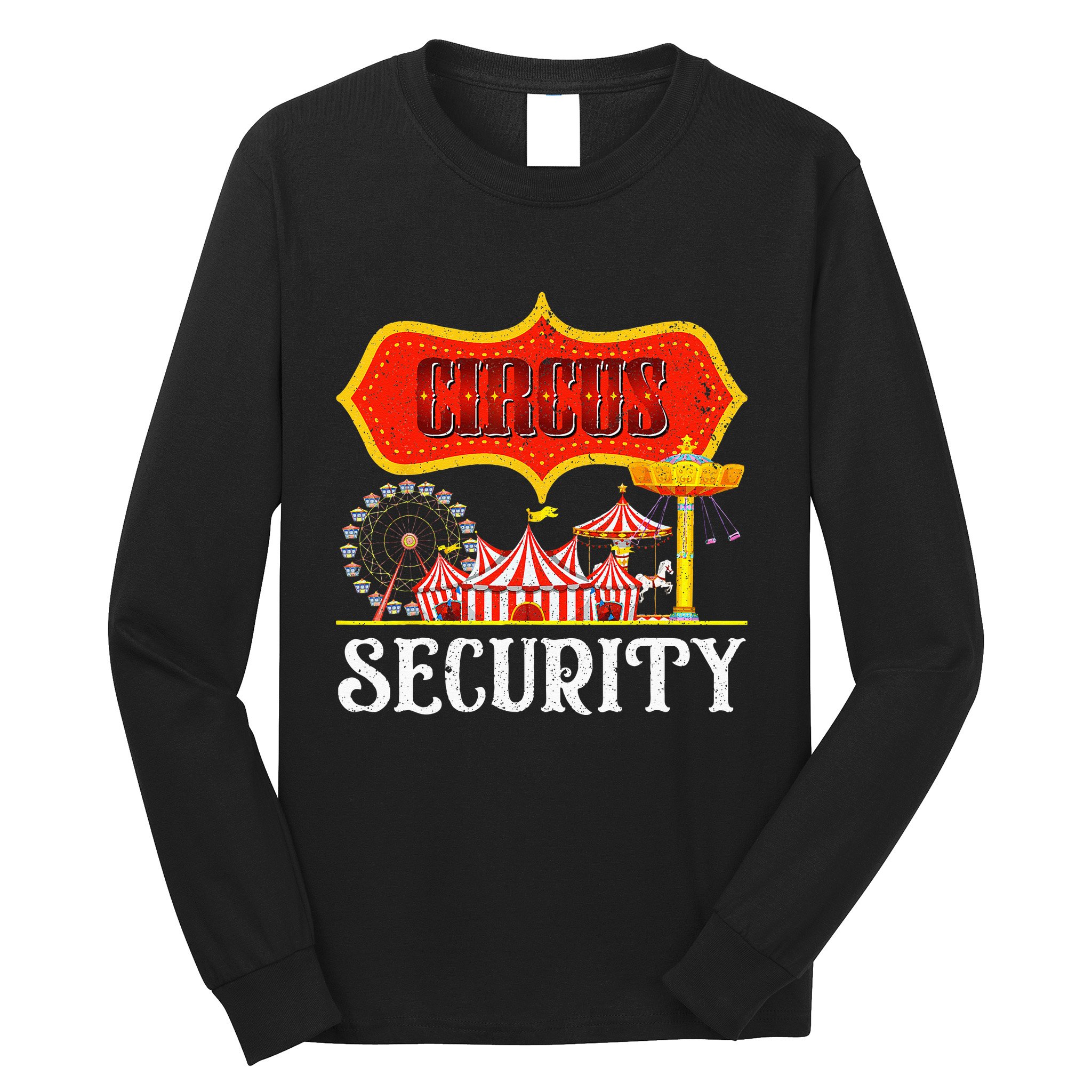 Circus Security Carnival Costume Carny Event Staff Circus Long Sleeve Shirt