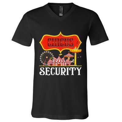 Circus Security Carnival Costume Carny Event Staff Circus V-Neck T-Shirt