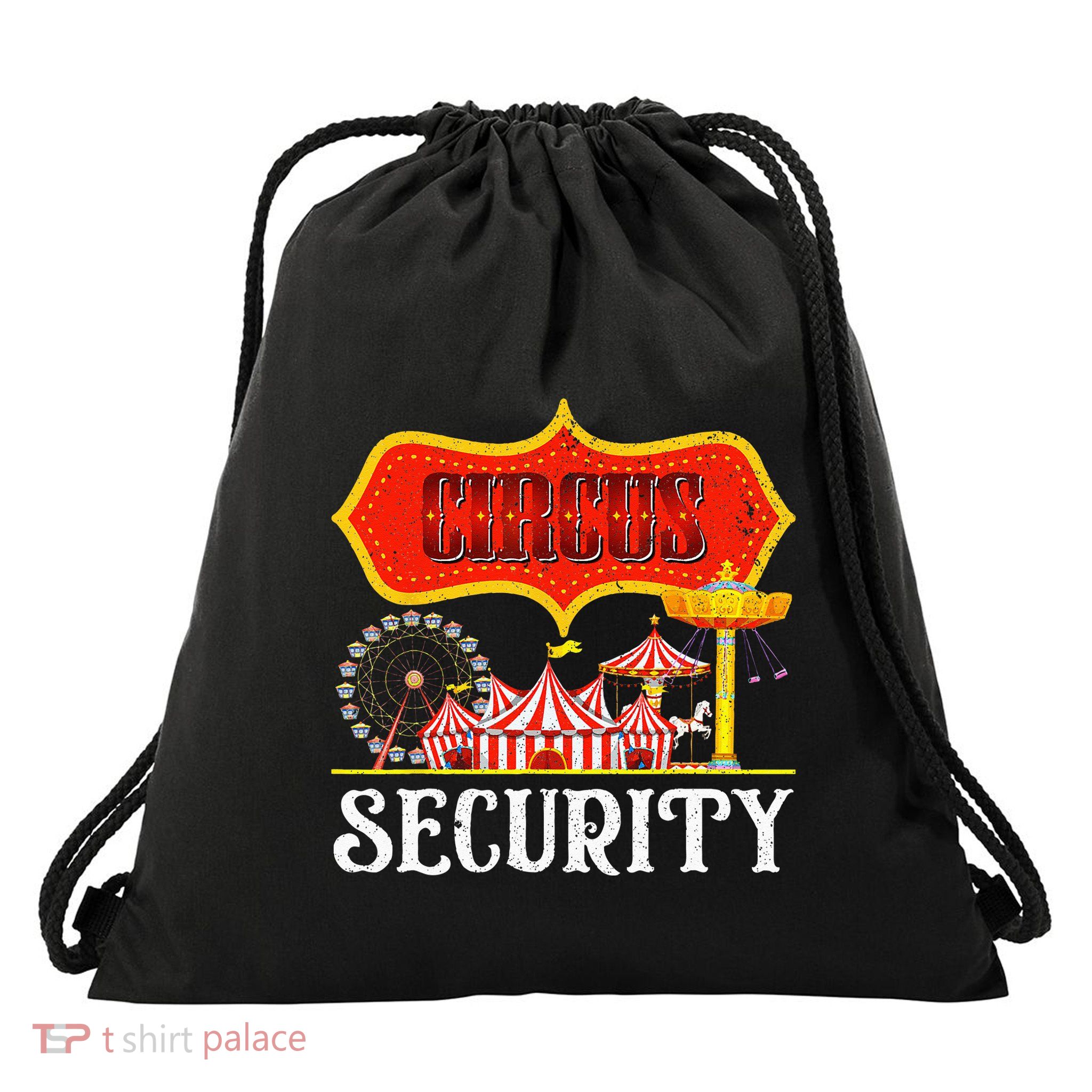Circus Security Carnival Costume Carny Event Staff Circus Drawstring Bag