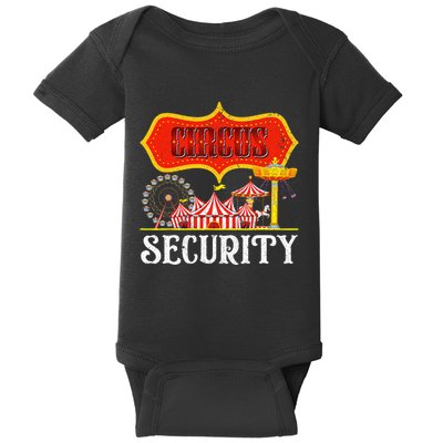 Circus Security Carnival Costume Carny Event Staff Circus Baby Bodysuit