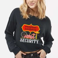 Circus Security Carnival Costume Carny Event Staff Circus Cropped Pullover Crew