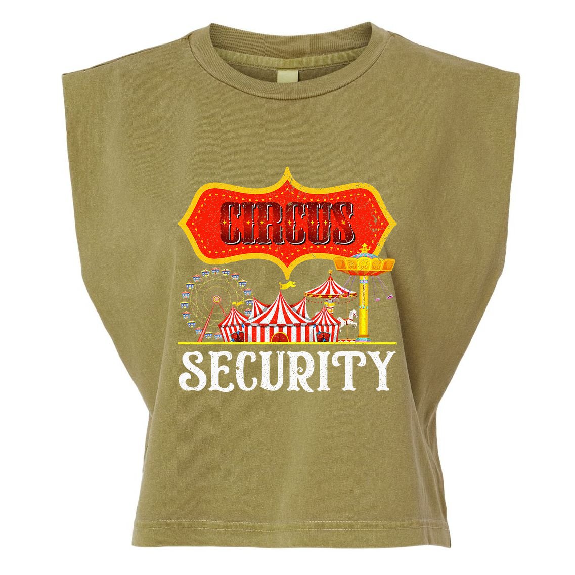 Circus Security Carnival Costume Carny Event Staff Circus Garment-Dyed Women's Muscle Tee