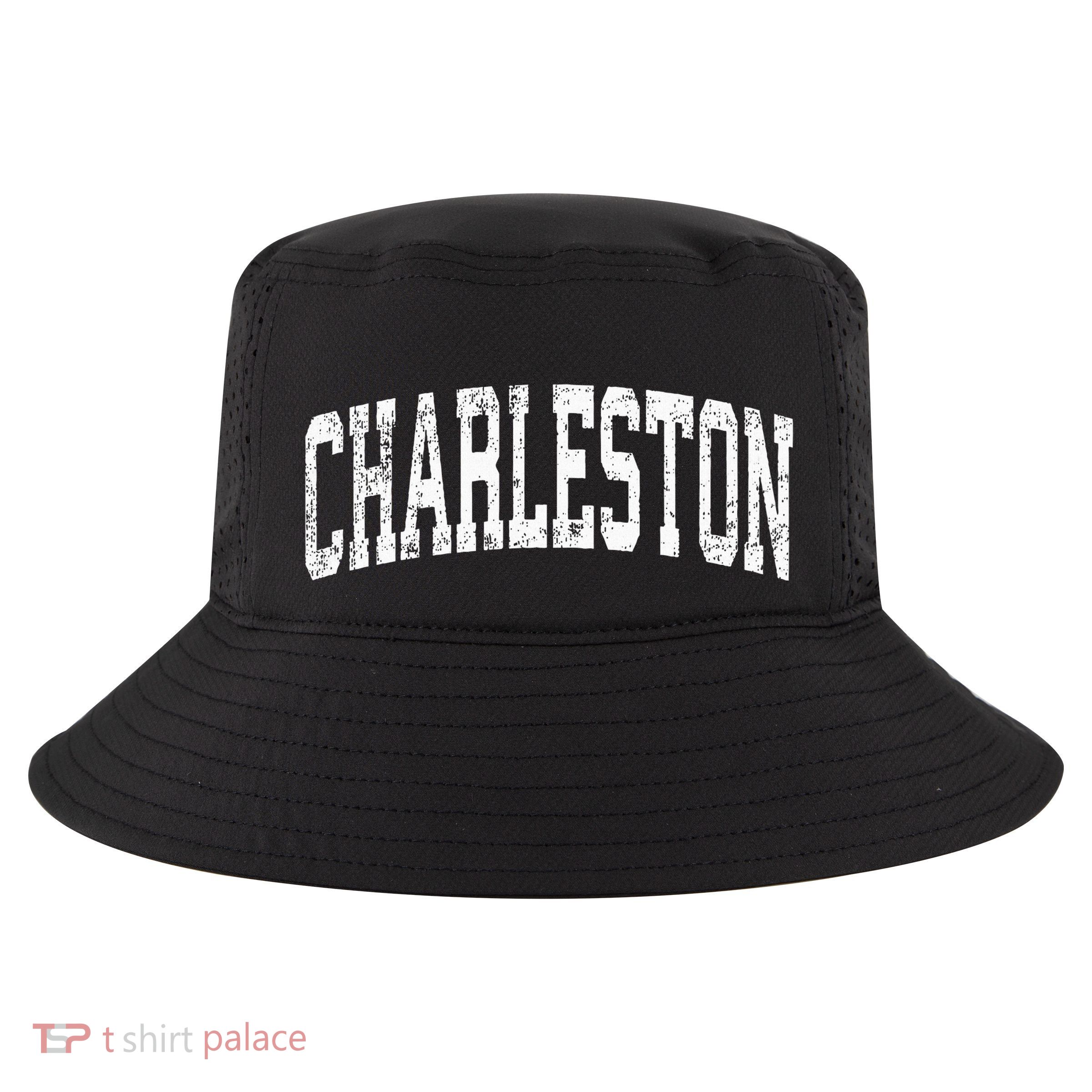 Charleston South Carolina Sc Vintage Athletic Sports Design Cool Comfort Performance Bucket Hat