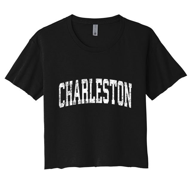 Charleston South Carolina Sc Vintage Athletic Sports Design Crop Top