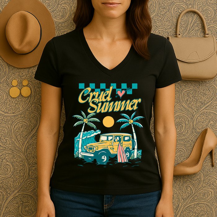 C.R.U.E.L S.U.M.M.E.R Women's V-Neck T-Shirt