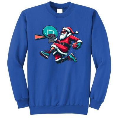 Christmas Santa Claus Dunking A Basketball Xmas Funny Gift Sweatshirt