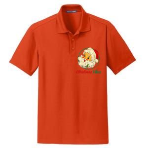 Christmas Santa Claus Face Funny Old Fashioned Dry Zone Grid Polo