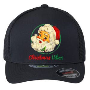 Christmas Santa Claus Face Funny Old Fashioned Flexfit Unipanel Trucker Cap