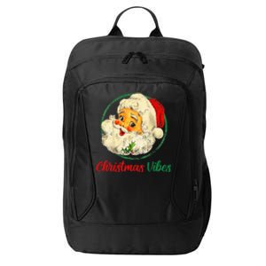 Christmas Santa Claus Face Funny Old Fashioned City Backpack