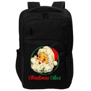 Christmas Santa Claus Face Funny Old Fashioned Impact Tech Backpack