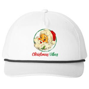 Christmas Santa Claus Face Funny Old Fashioned Snapback Five-Panel Rope Hat