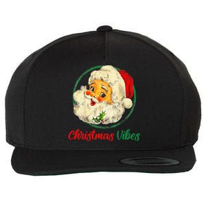 Christmas Santa Claus Face Funny Old Fashioned Wool Snapback Cap