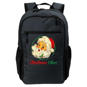 Christmas Santa Claus Face Funny Old Fashioned Daily Commute Backpack