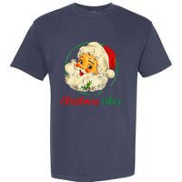 Christmas Santa Claus Face Funny Old Fashioned Garment-Dyed Heavyweight T-Shirt