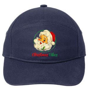 Christmas Santa Claus Face Funny Old Fashioned 7-Panel Snapback Hat