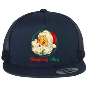 Christmas Santa Claus Face Funny Old Fashioned Flat Bill Trucker Hat