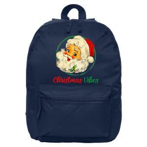 Christmas Santa Claus Face Funny Old Fashioned 16 in Basic Backpack