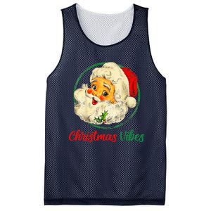 Christmas Santa Claus Face Funny Old Fashioned Mesh Reversible Basketball Jersey Tank