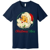 Christmas Santa Claus Face Funny Old Fashioned Premium T-Shirt