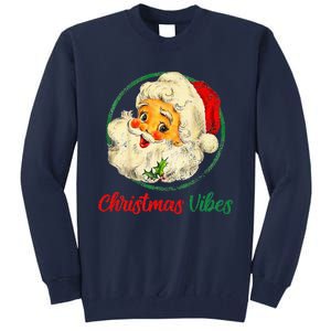 Christmas Santa Claus Face Funny Old Fashioned Tall Sweatshirt