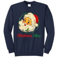 Christmas Santa Claus Face Funny Old Fashioned Tall Sweatshirt