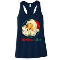 Christmas Santa Claus Face Funny Old Fashioned Women's Racerback Tank