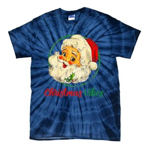 Christmas Santa Claus Face Funny Old Fashioned Tie-Dye T-Shirt