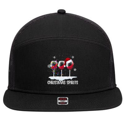 Christmas Spirits 7 Panel Mesh Trucker Snapback Hat