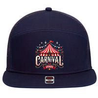 Carnival Staff Circus Matching 7 Panel Mesh Trucker Snapback Hat