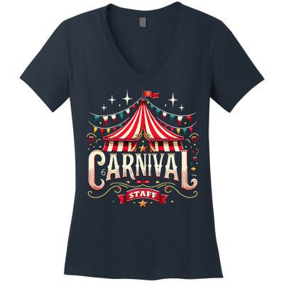 Carnival Staff Circus Matching Women's V-Neck T-Shirt