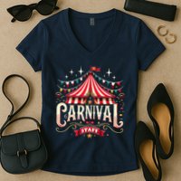 Carnival Staff Circus Matching Women's V-Neck T-Shirt