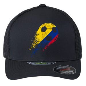 Colombia Soccer Colombian Flag Pride Soccer Player Flexfit Unipanel Trucker Cap