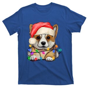 Corgi Santa Christmas Lights Funny Xmas Corgi Dog Lovers Funny Gift T-Shirt