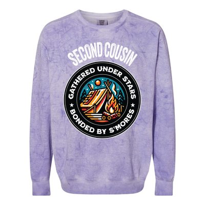 Cute Second Cousin Family Matching Camping Gift Colorblast Crewneck Sweatshirt