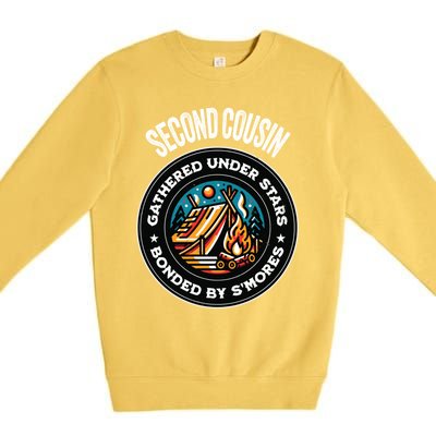 Cute Second Cousin Family Matching Camping Gift Premium Crewneck Sweatshirt