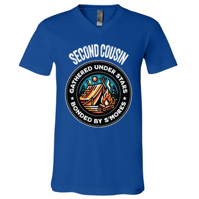 Cute Second Cousin Family Matching Camping Gift V-Neck T-Shirt